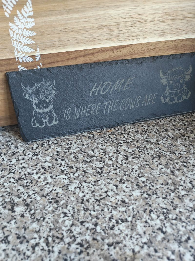 Highland cow home sign