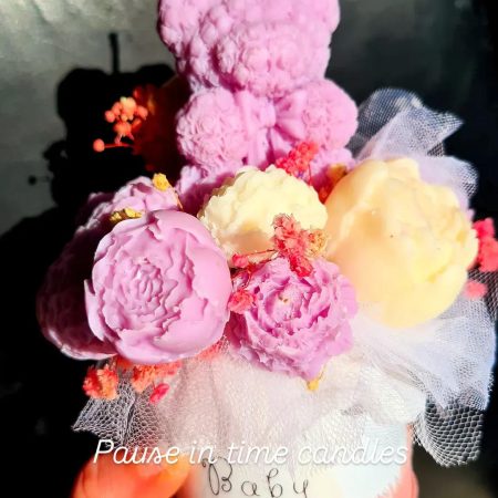 Personalised Floral Candle & Wax Melt Bouquet – Custom Soy Wax Gift Box