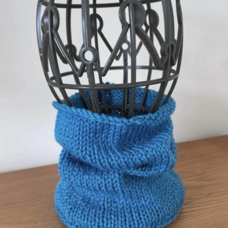 Hand Knitted – Snood/Neck Warmer – Alpaca Wool – Blue
