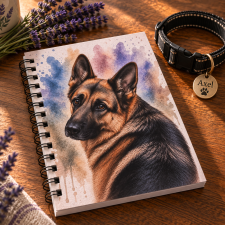 Dashing Dogs Collection – Part 2: Big & Beautiful – Handmade A5 Spiral Bound Notebook