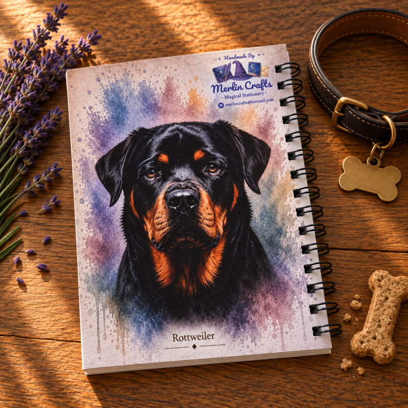 Dashing Dogs Collection – Part 2: Big & Beautiful – Handmade A5 Spiral Bound Notebook