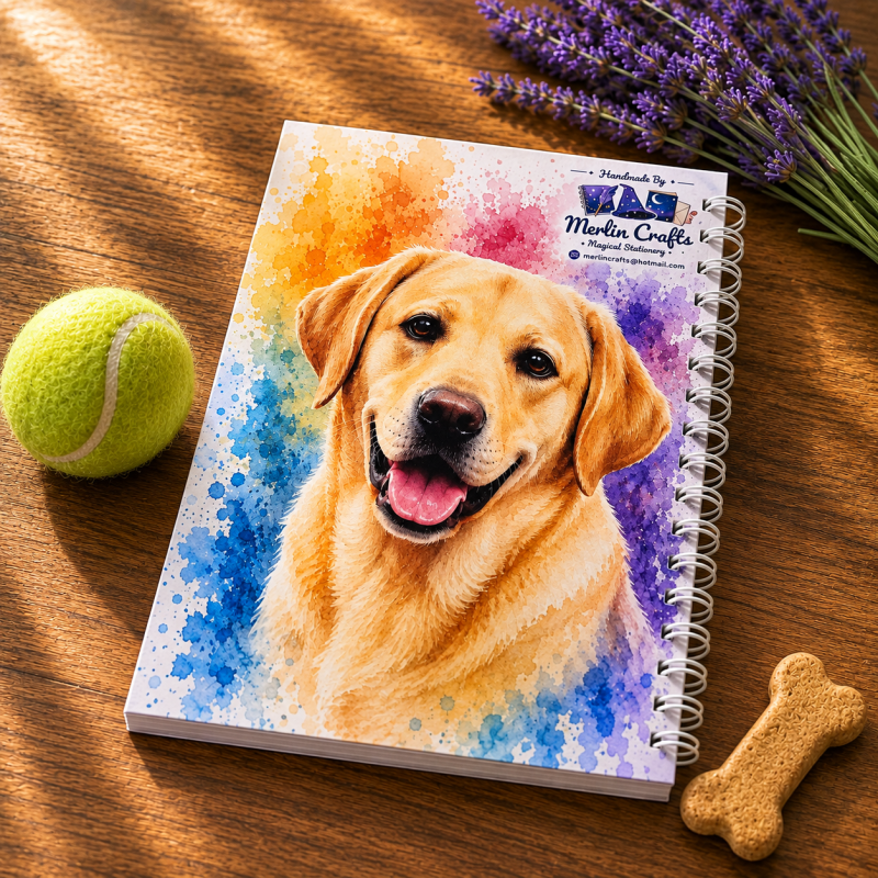 Dashing Dogs Collection – Part 2: Big & Beautiful – Handmade A5 Spiral Bound Notebook