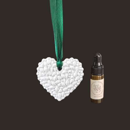 Botanical Hanging Heart Aroma Diffuser & Pure Essential Oil Set
