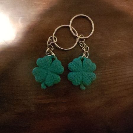 Four leaf clover keyring lucky charm