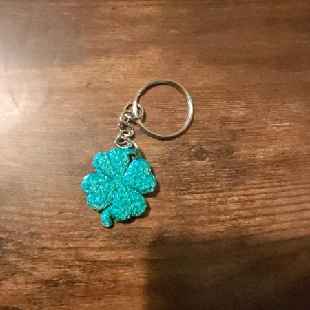 Four leaf clover keyring lucky charm