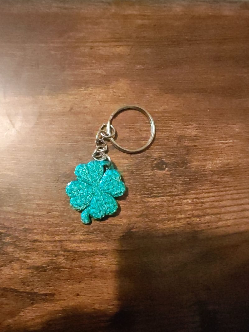 Four leaf clover keyring lucky charm