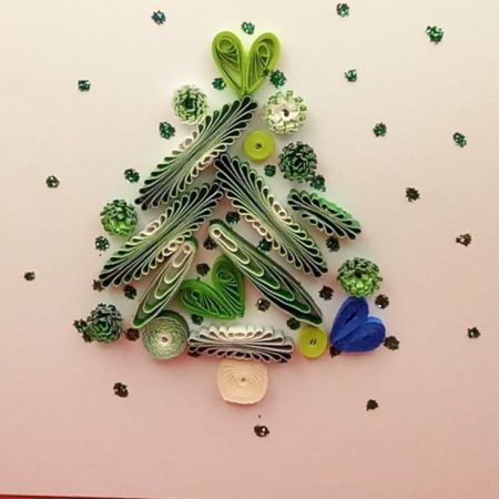 Christmas Cards quilled design.
