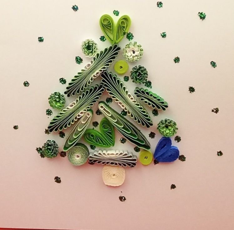 Christmas Cards quilled design.