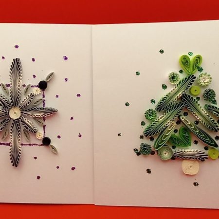 Christmas Cards quilled design.