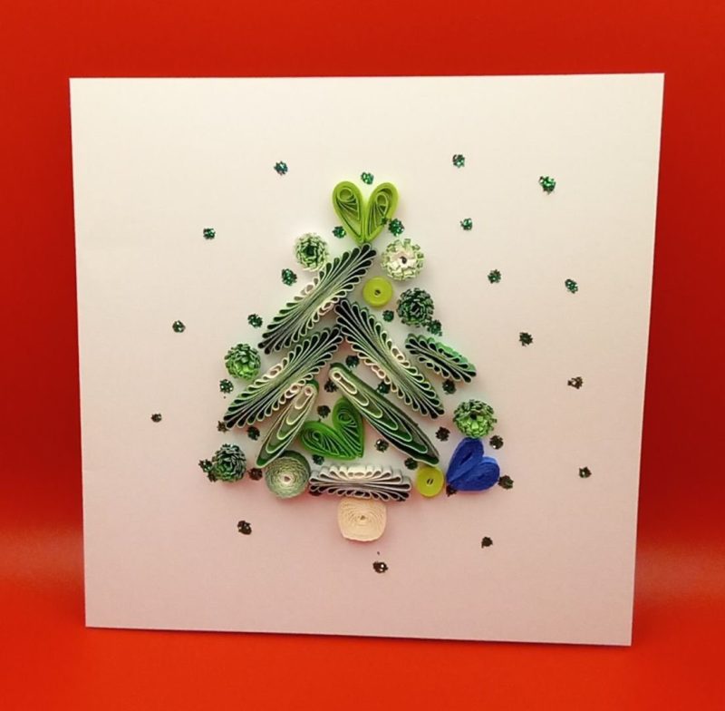 Christmas Cards quilled design.