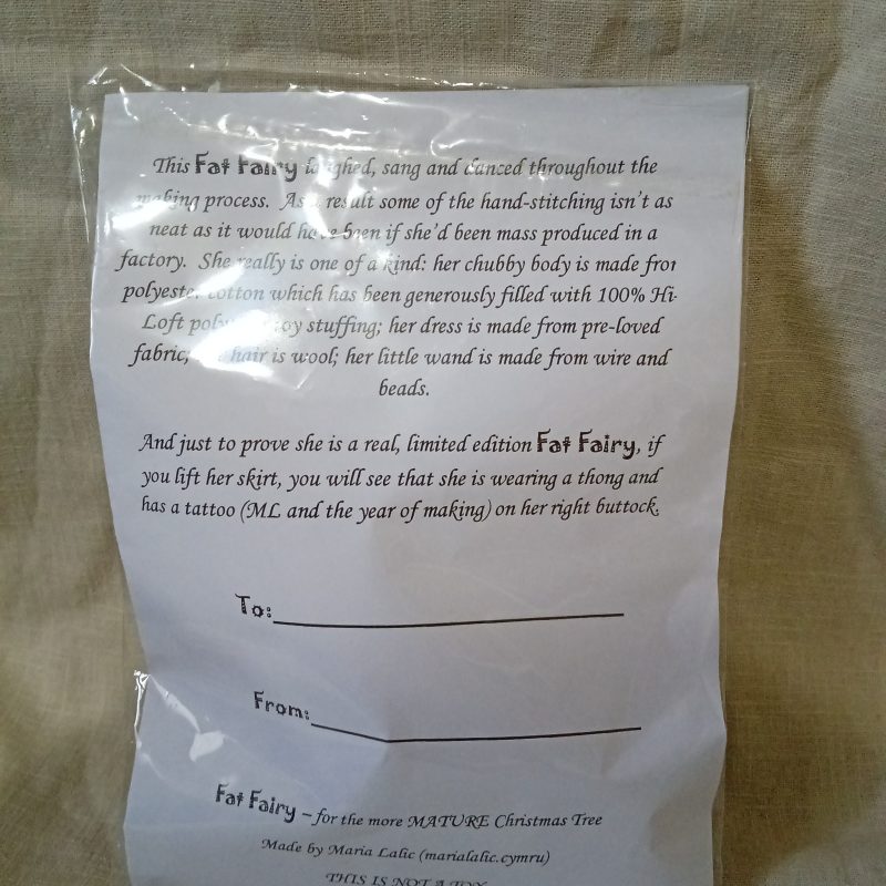 Fat Fairy – for the more MATURE Christmas Tree