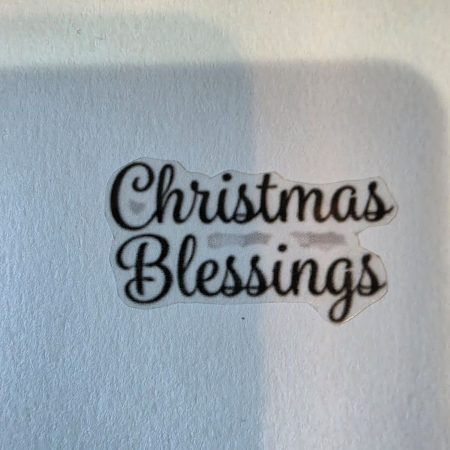 Hand made blue & silver snowman decoupage christmas card 12.5cm x 12.5cm