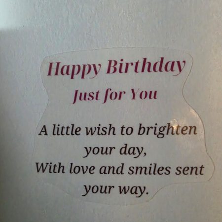 Vintage Nottingham lace cross-stitched hand made balloon fairy brithday card. 12.5cm x 12.5cm