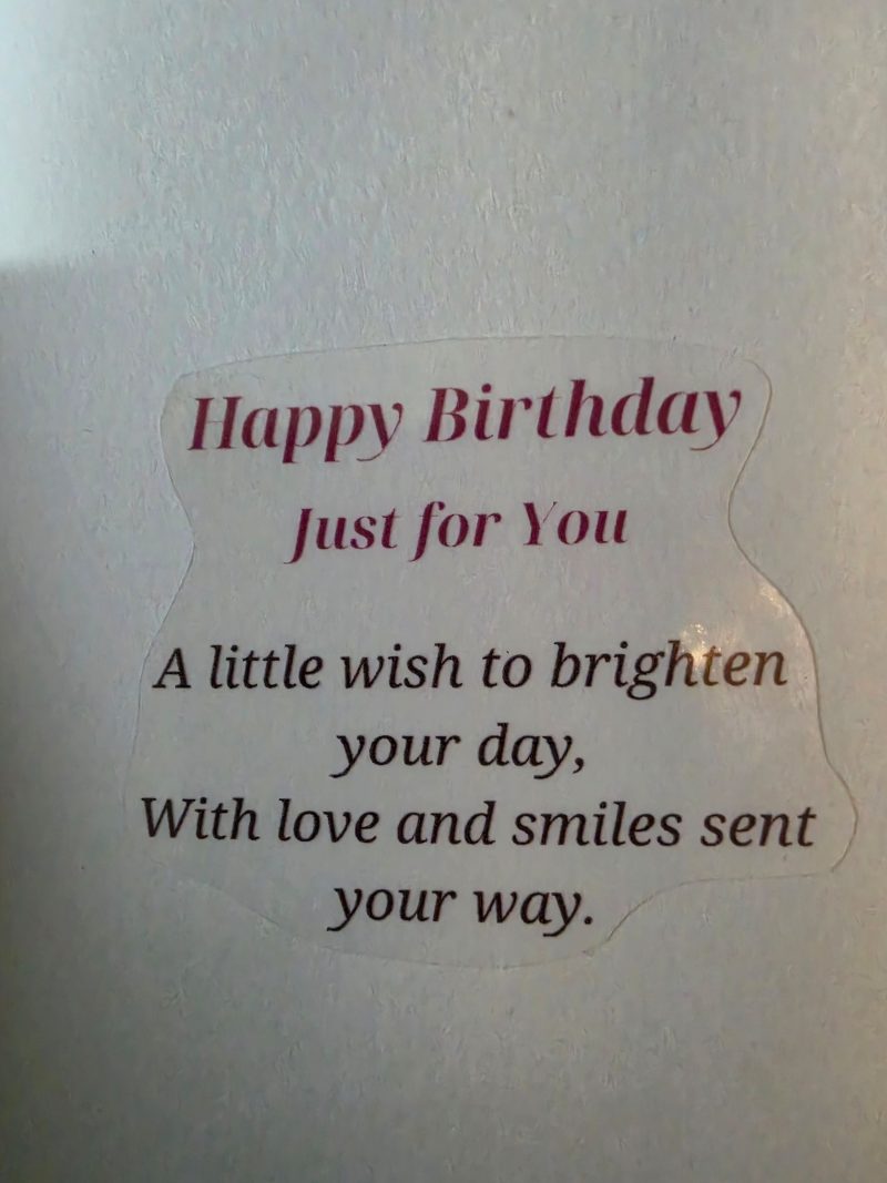 Vintage Nottingham lace cross-stitched hand made balloon fairy brithday card. 12.5cm x 12.5cm