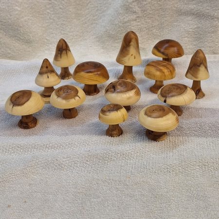 Woodlathe turned Mushrooms
