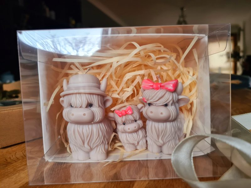 Highland cow candle gift box - Family home decor