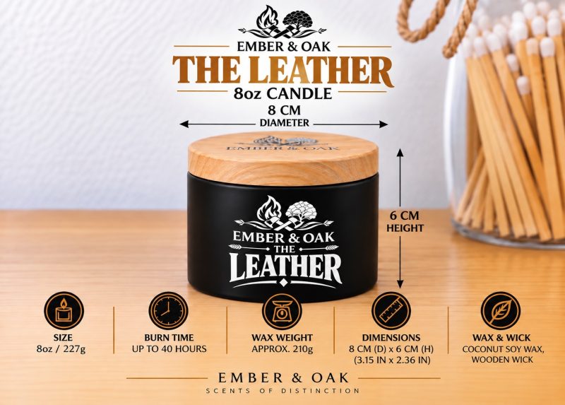 The Leather – Inspired by Tom Ford Ombré Leather | Candles, Wax Melts and Snap Bars