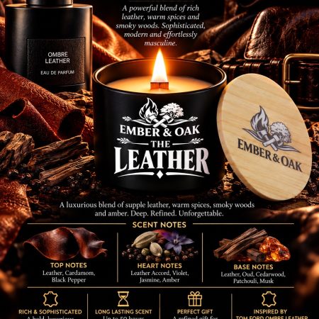 The Leather – Inspired by Tom Ford Ombré Leather | Candles, Wax Melts and Snap Bars