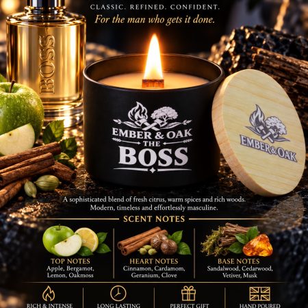 The Boss – Inspired by Hugo Boss Bottled | Candles, Wax Melts and Snap Bars