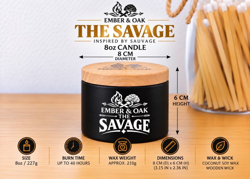 The Savage – Inspired by Dior Sauvage | Candles, Wax Melts and Snap Bars