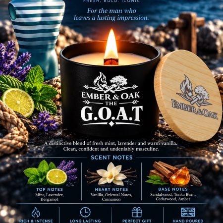 The G.O.A.T – Inspired by Jean Paul Gaultier Le Male | Candles, Wax Melts and Snap Bars