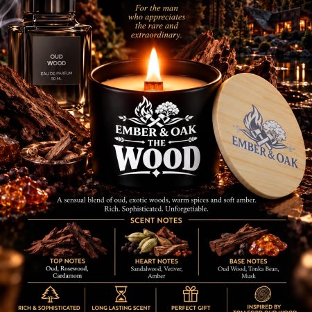 The Wood – Inspired by Tom Ford Oud Wood | Candles, Wax Melts and Snap Bars