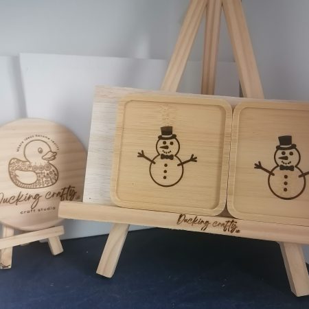 Hand made Snowman coasters