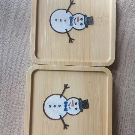Hand made Snowman coasters