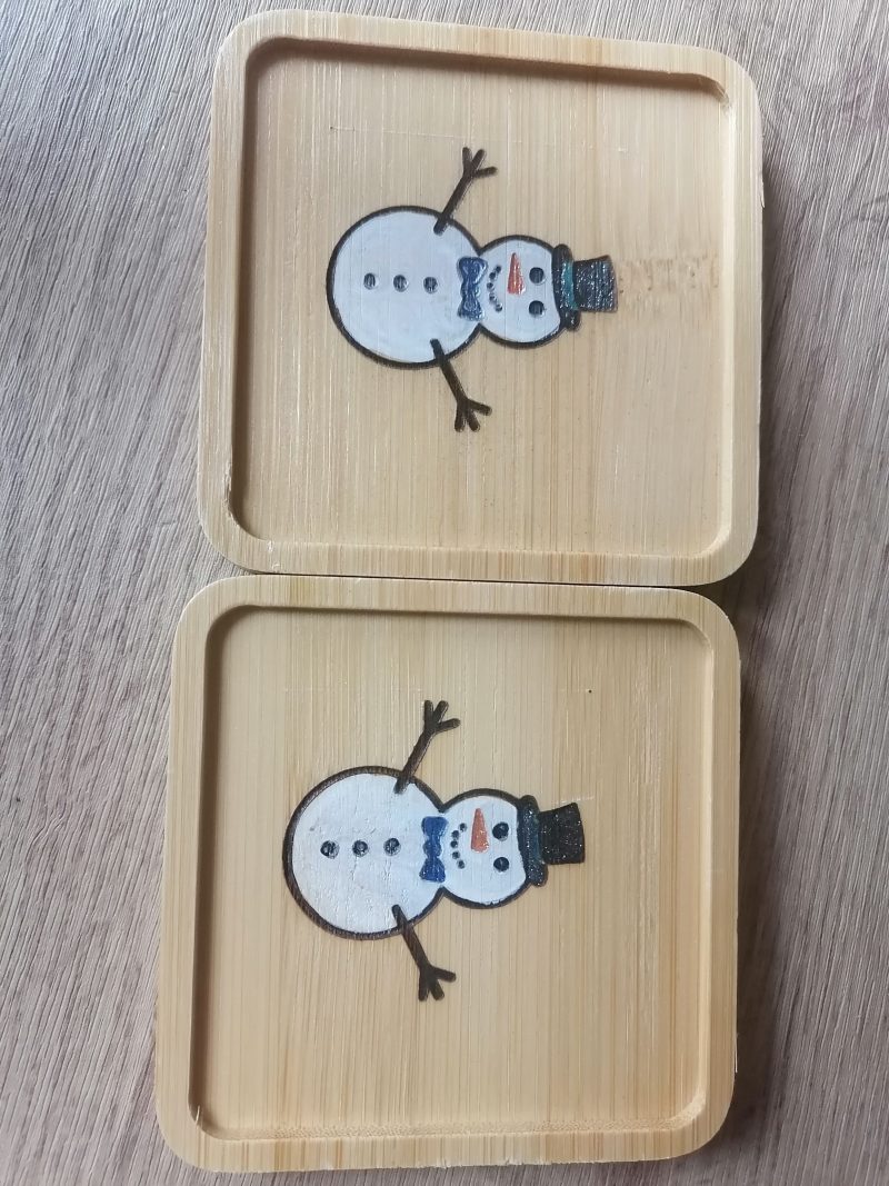 Hand made Snowman coasters