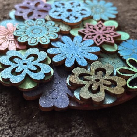 Flower Layered Heart, Handmade, 3D, 10x10cm
