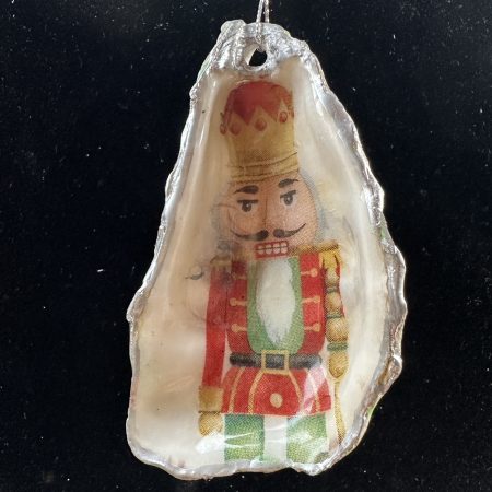 Oyster shell Christmas ornament