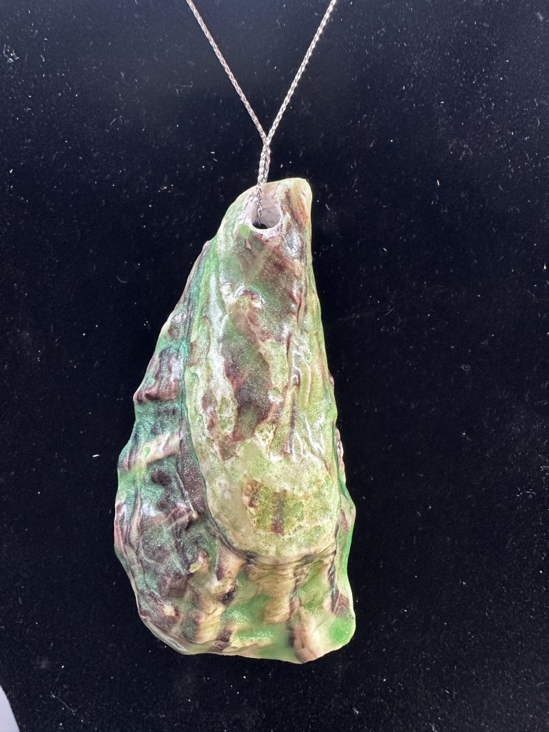 Oyster shell Christmas ornament