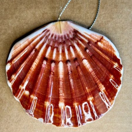 Christmas ornament shell with hanging loop