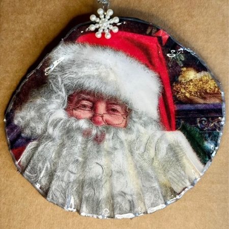 Christmas ornament shell with hanging loop