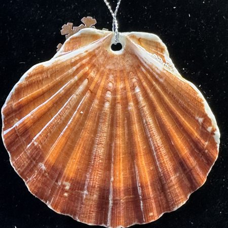 Christmas ornament shell, decoupage resin