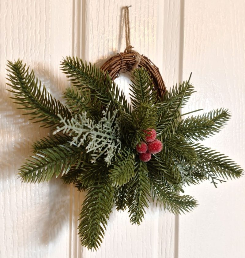 Red Berries and Fir Mini Winter Wreath