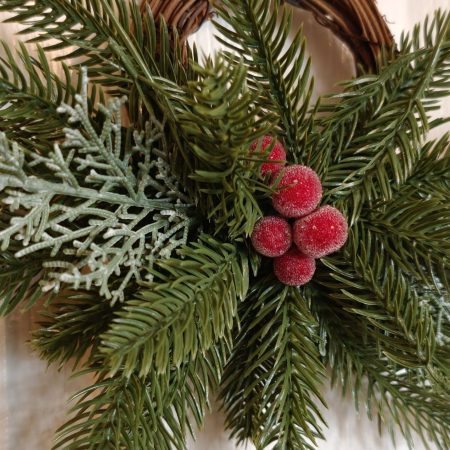 Red Berries and Fir Mini Winter Wreath