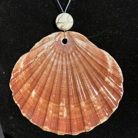 Shell Christmas ornament with hanging feature