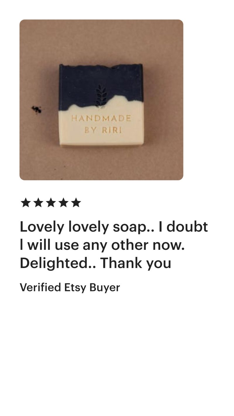 Handmade Neroli Patchouli Soap with Activated Charcoal & Cocoa Butter
