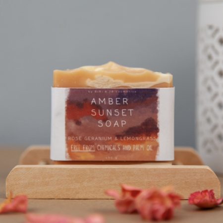 Handmade Vegan Soap: Rose Geranium & Lemongrass Essential Oils