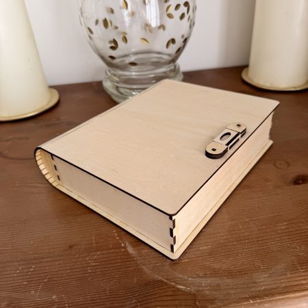 Wooden Book Style Keepsake Box – Plain or Personalised