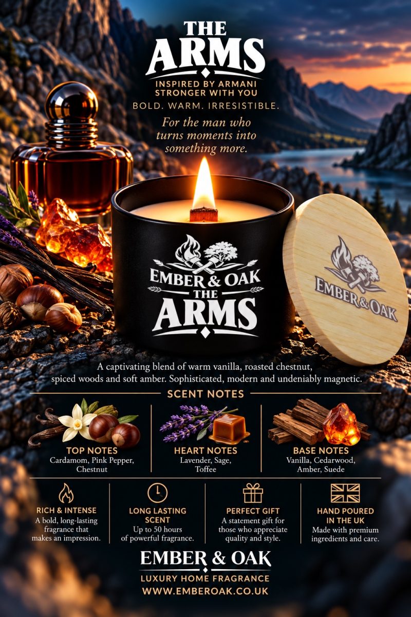 The Arms – Inspired by Armani Stronger With You | Candles, Wax Melts and Snap Bars