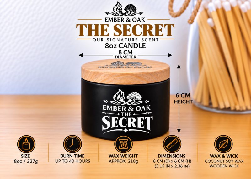 The Secret – Ember and Oak Exclusive | Candles, Wax Melts and Snap Bars
