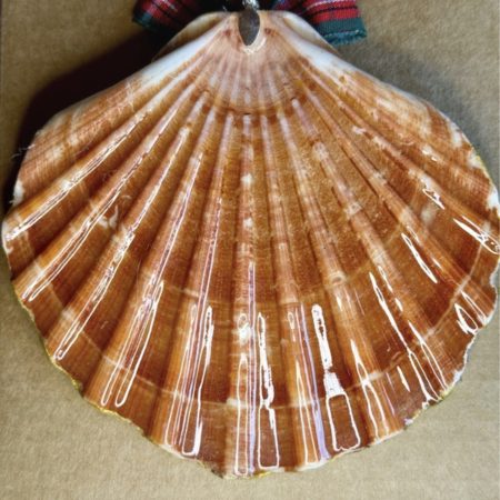 Christmas ornament shell decoupage resin