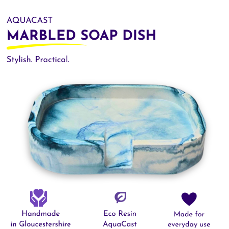 Handmade Marbled Soap Dish – AquaCast Bar Soap Holder