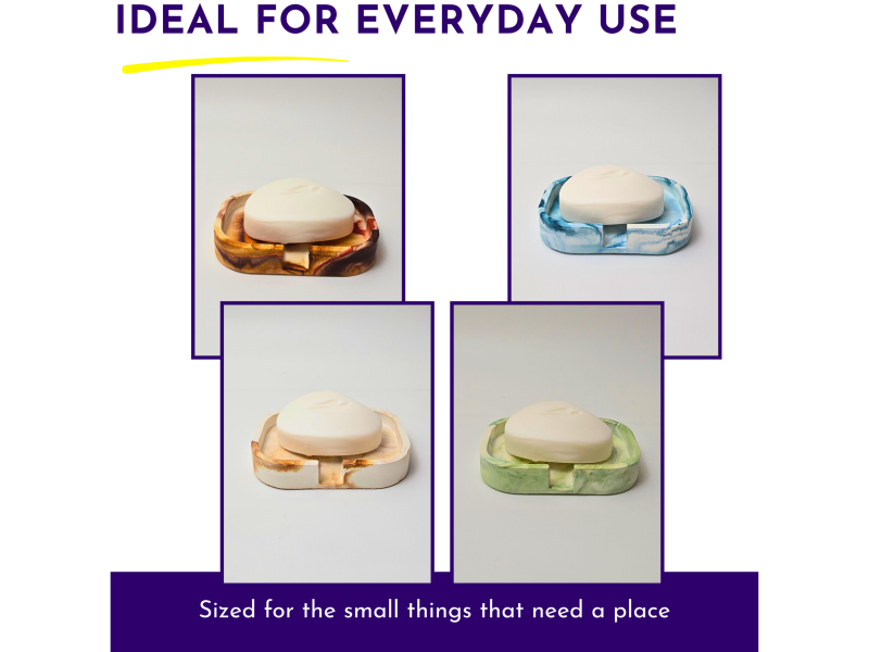 Handmade Marbled Soap Dish – AquaCast Bar Soap Holder