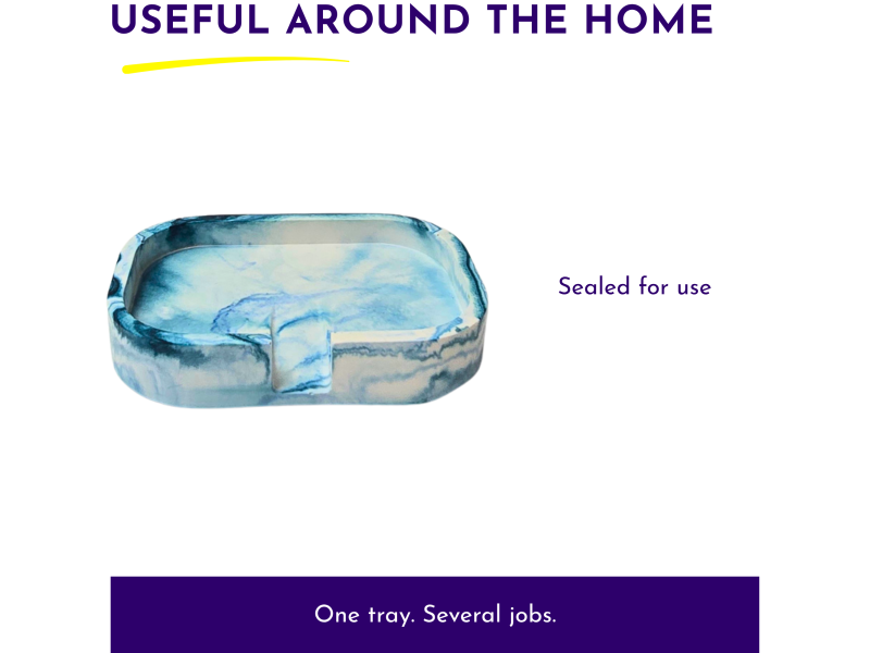 Handmade Marbled Soap Dish – AquaCast Bar Soap Holder
