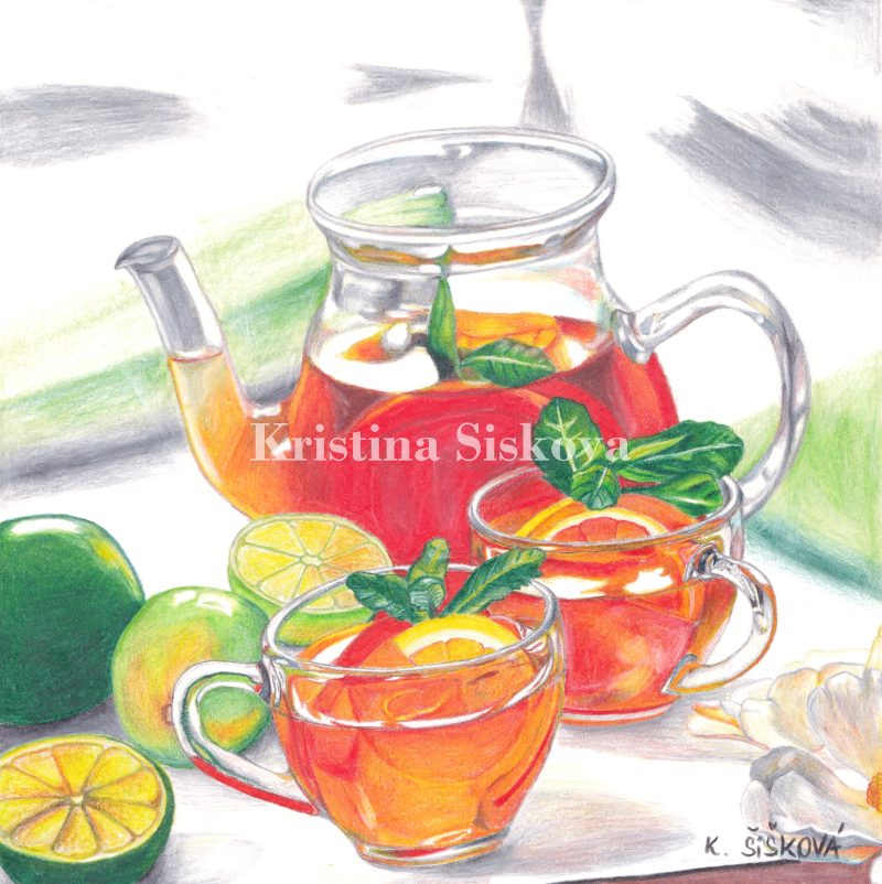 "English Tea" Limited Edition Print By Kristina Siskova Fine Art Print