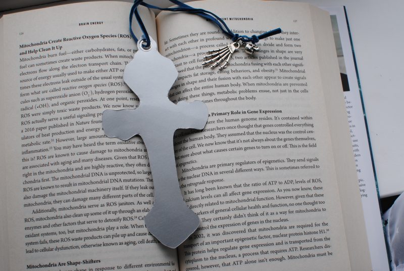 Gothic Skulls Cross Bookmark Dark art Halloween Witch Harry Potter Art print