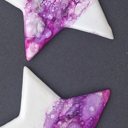Hand Painted Ceramic Christmas Stars